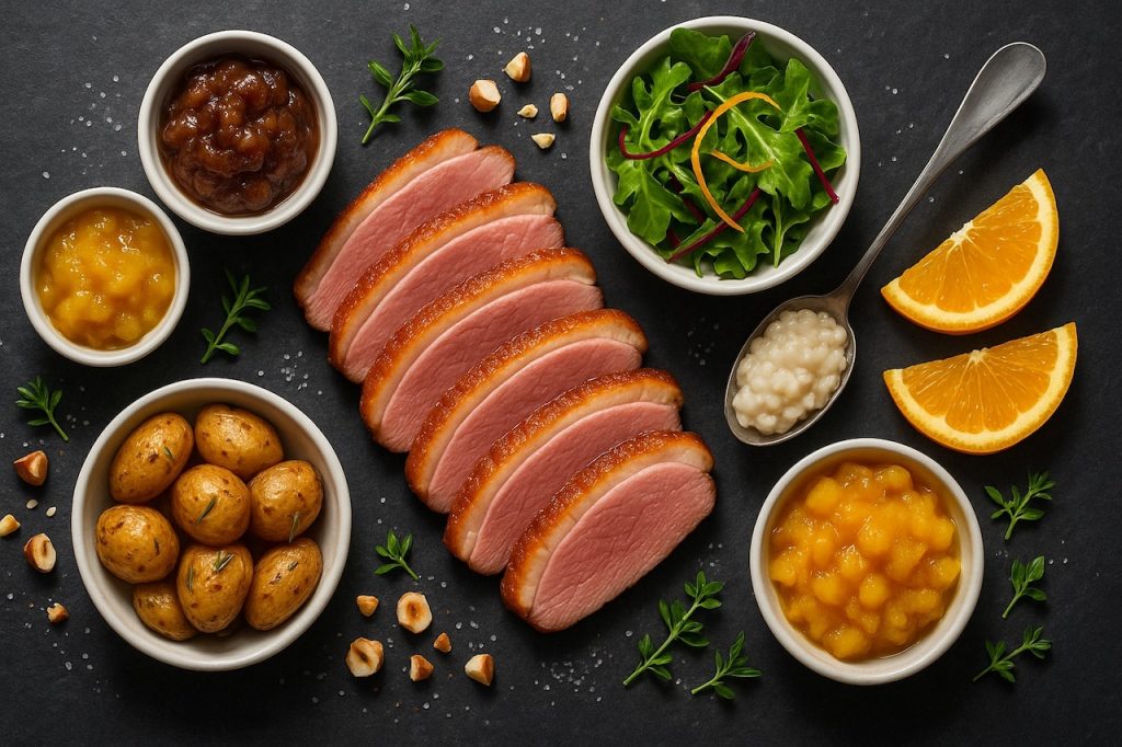 magret de canard et accompagnement de pomme de terre