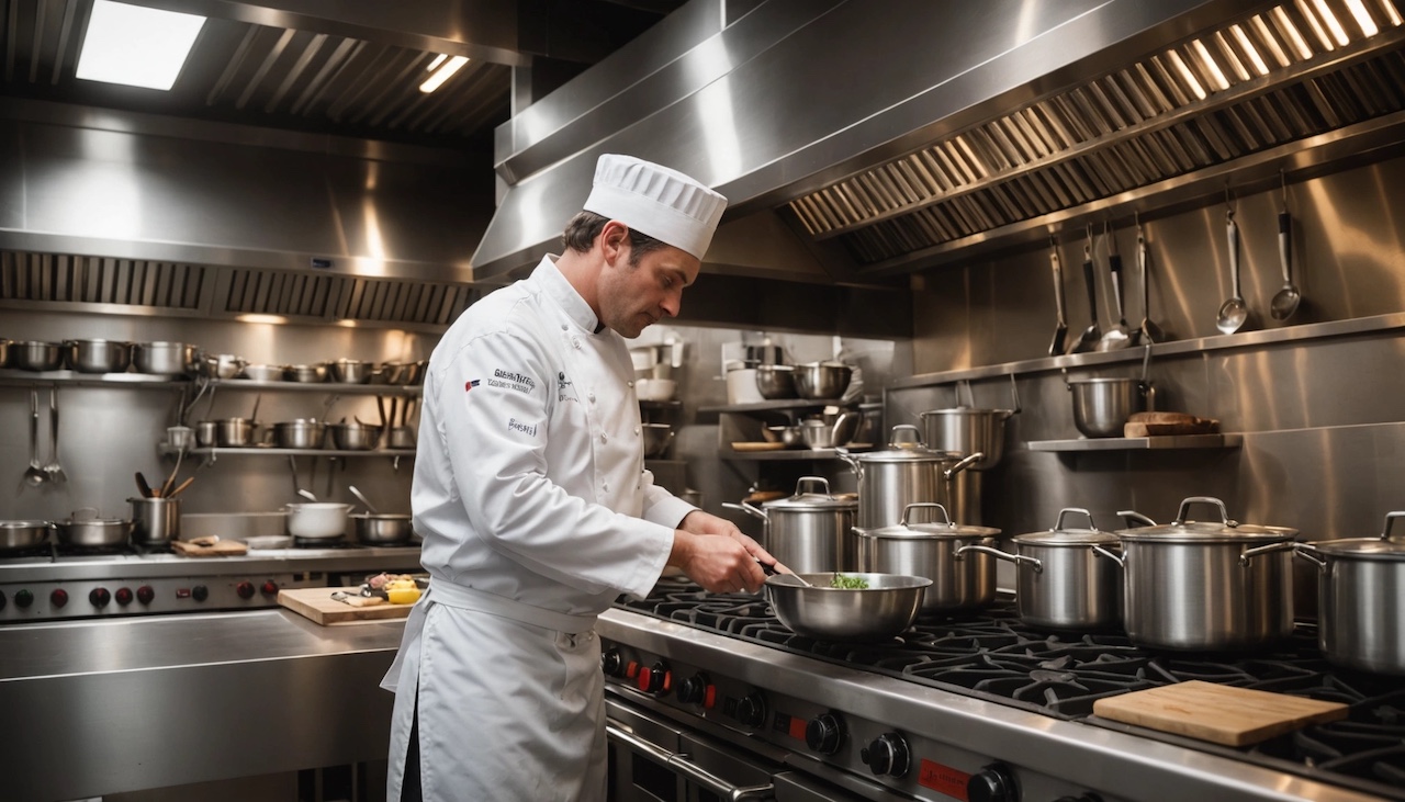 Moteur hotte de restaurant en cuisine